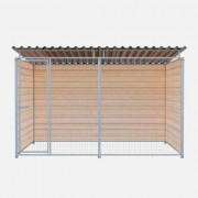 Chenil bois  PROTECTA MKS évolutif - 3 X 2 m - Grillage