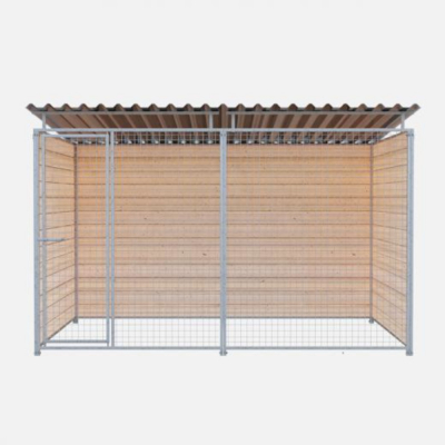 Chenil bois  PROTECTA MKS évolutif - 3 X 2 m - Grillage