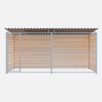 Chenil bois  PROTECTA  MKS évolutif - 4 x 2 m - Grillage