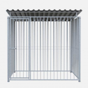 Chenil en barreaux de métal - 2 X 2 m