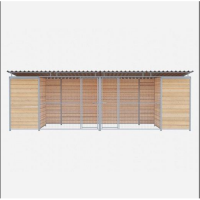 Chenil en bois - 6 x 2 m – Grillage Chenil en bois - 6 x 2 m – Grillage