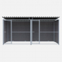 Chenil en composite - Une séparation et 2 portes - 4 X 2 m - Grillage