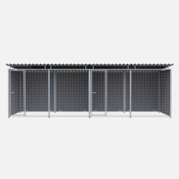 Chenil en composite - Une séparation et 2 portes - 6 X 2 m - Barreaux Chenil en composite - Une séparation et 2 portes - 6 X 2 m - Barreaux