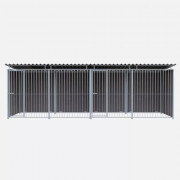 Chenil en composite - Une séparation et 2 portes -6 X 2 m - Grillage