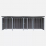 Chenil en composite - Une séparation et 2 portes -6 X 2 m - Grillage