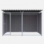 Chenil en composite WPC - 3 X 2 m - Grillage