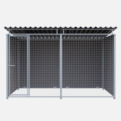 Chenil en composite WPC - 3 X 2 m - Grillage