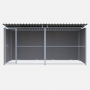 Chenil en composite WPC - 4 X 2 m - Grillage