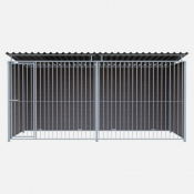 Chenil en composite WPC ETERNA MKS - 4 X 2 m - Barreaux