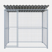 Chenil en kit métal - 2 x 2 m - Grillage