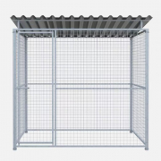 Chenil en kit métal - 2 x 2 m - Grillage