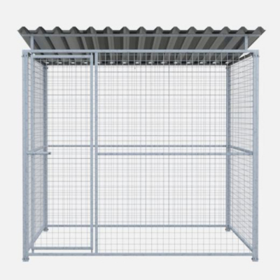 Chenil en kit métal - 2 x 2 m - Grillage