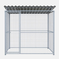 Chenil en kit métal - 2 x 2 m - Grillage