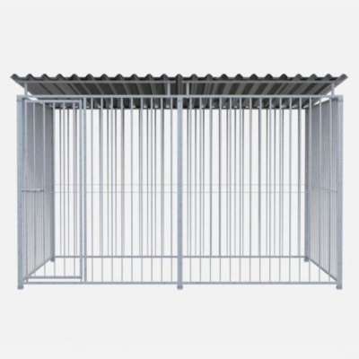 Chenil en kit métal - 3 x 2 m - Barreaux