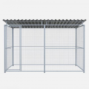 Chenil en kit métal  - 3 x 2 m - Grillage