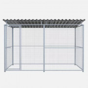 Chenil en kit métal  - 3 x 2 m - Grillage