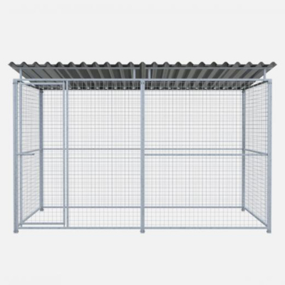 Chenil en kit métal  - 3 x 2 m - Grillage