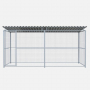 Chenil en kit métallique MKS - 4 x 2 m - Grillage