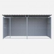 Chenil en métal - 4 X 2 m - Barreaux