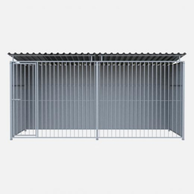 Chenil en métal - 4 X 2 m - Barreaux