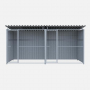Chenil en métal - Une séparation et 2 portes - 4 X 2 m - Grillage