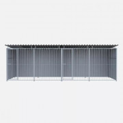 Chenil en métal - Une séparation et 2 portes - 6 X 2 m - Barreaux