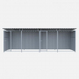 Chenil en métal - Une séparation et 2 portes - 6 X 2 m - Grillage