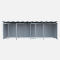 Chenil en métal - Une séparation et 2 portes - 6 X 2 m - Grillage Chenil en métal - Une séparation et 2 portes - 6 X 2 m - Grillage