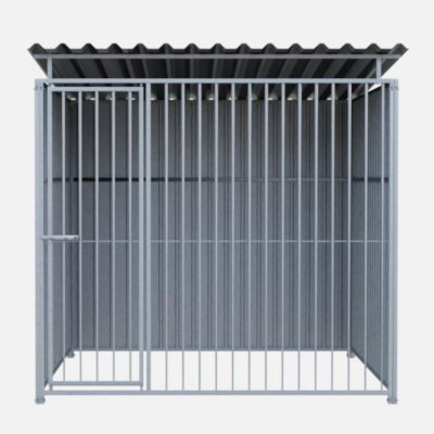 Chenil évolutif tôlé - 2 X 2 m - Barreaux