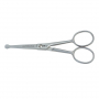 Ciseaux droits à lentilles en inox - 11,5 cm