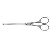Ciseaux droits à lentilles en inox - 16,5 cm