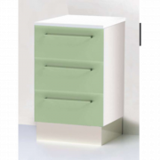 Commode avec 3 tiroirs sur base fermée