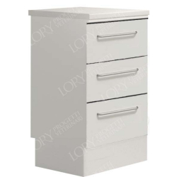 Commode avec 3 tiroirs sur base fermée