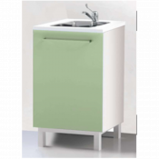 Commode avec évier en inox sur pieds