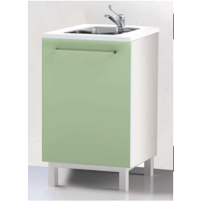 Commode avec évier en inox sur pieds
