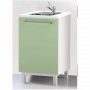 Commode avec évier en inox sur pieds