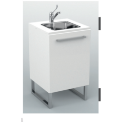 Commode avec évier en inox sur socle