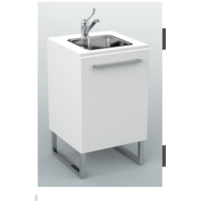 Commode avec évier en inox sur socle