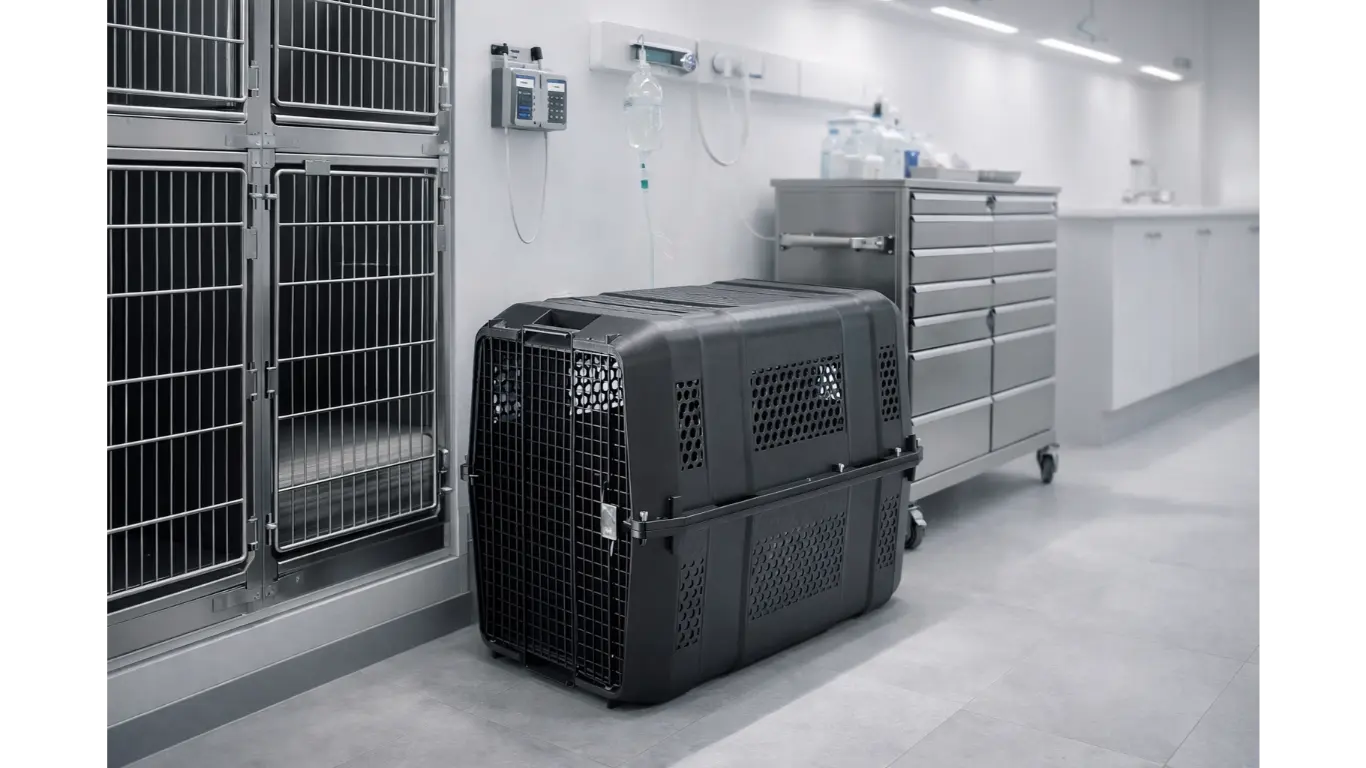 Cage de transport pour chien en avion