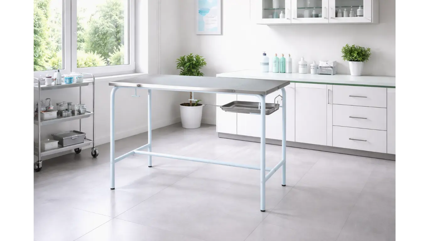 Matériaux acier inoxydable table vétérinaire