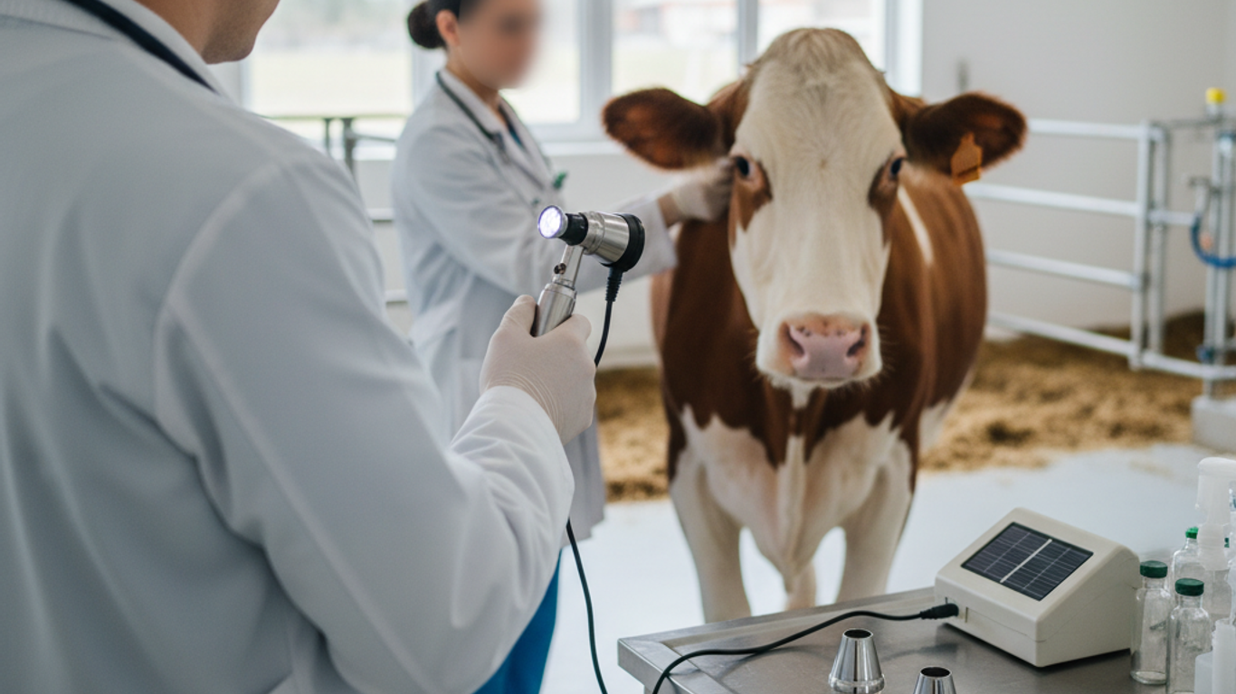 Entretien écoresponsable d'un otoscope vétérinaire