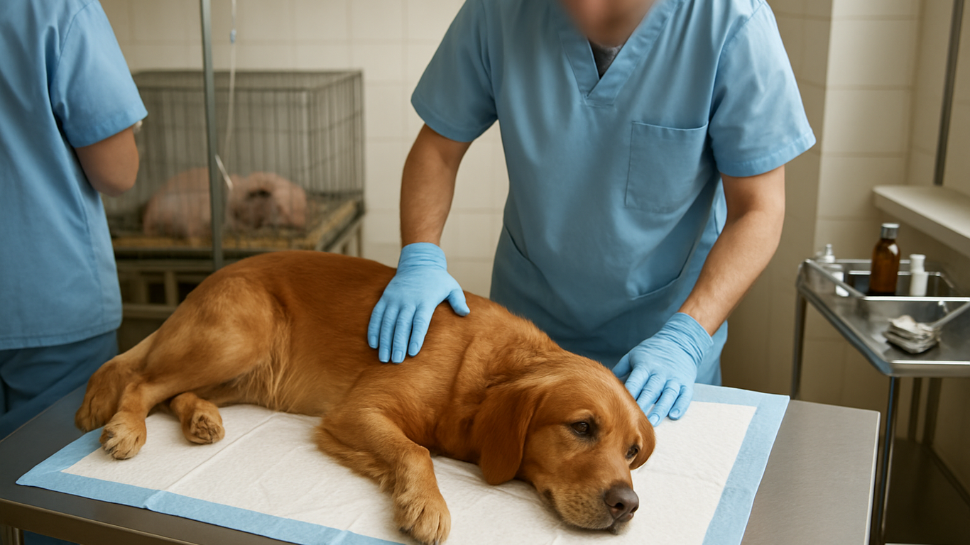 Prévention des escarres chez le chien grâce au bon matériau d'alèse