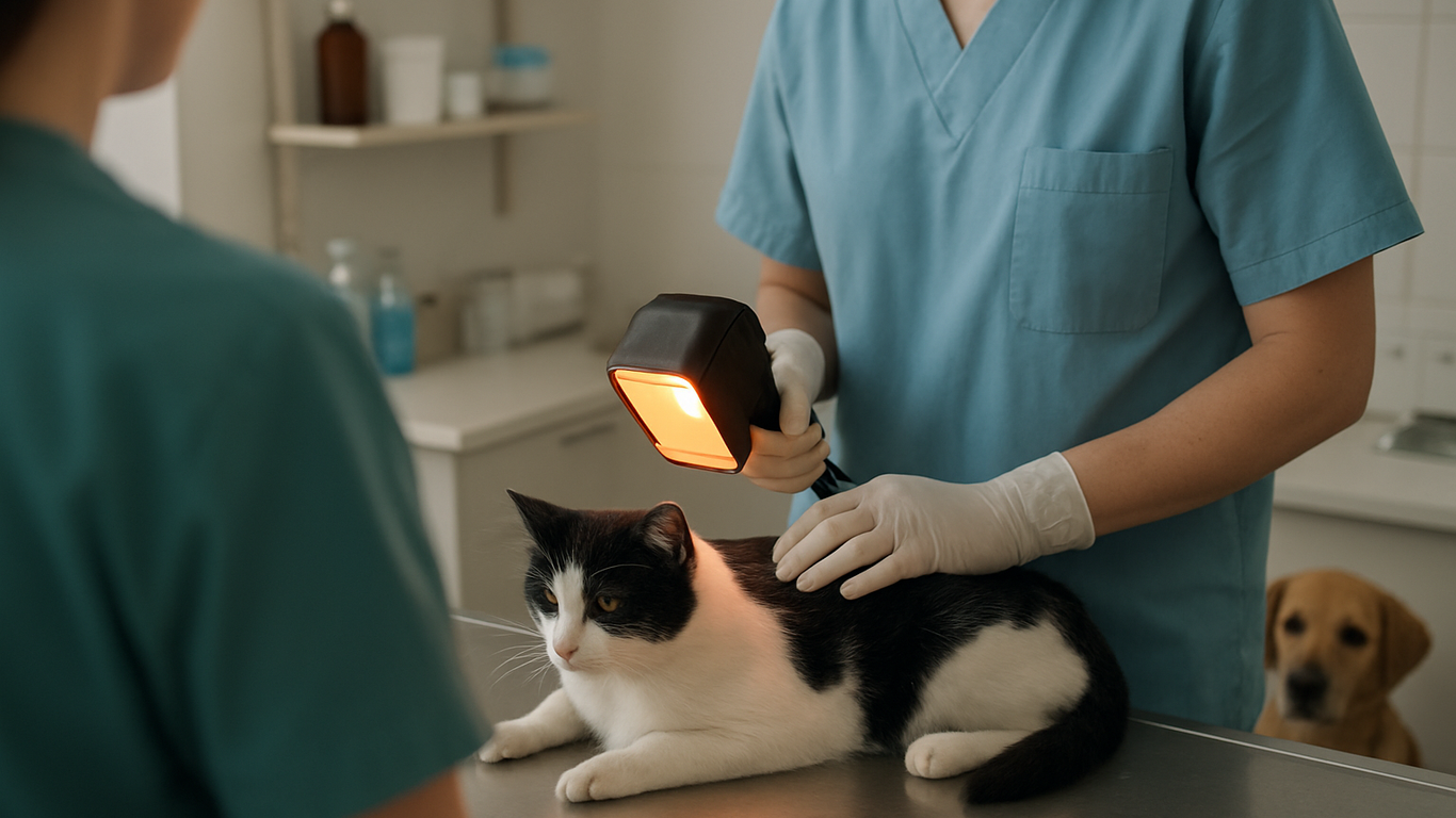 Utilisation professionnelle conforme de la lampe de Wood en clinique vétérinaire