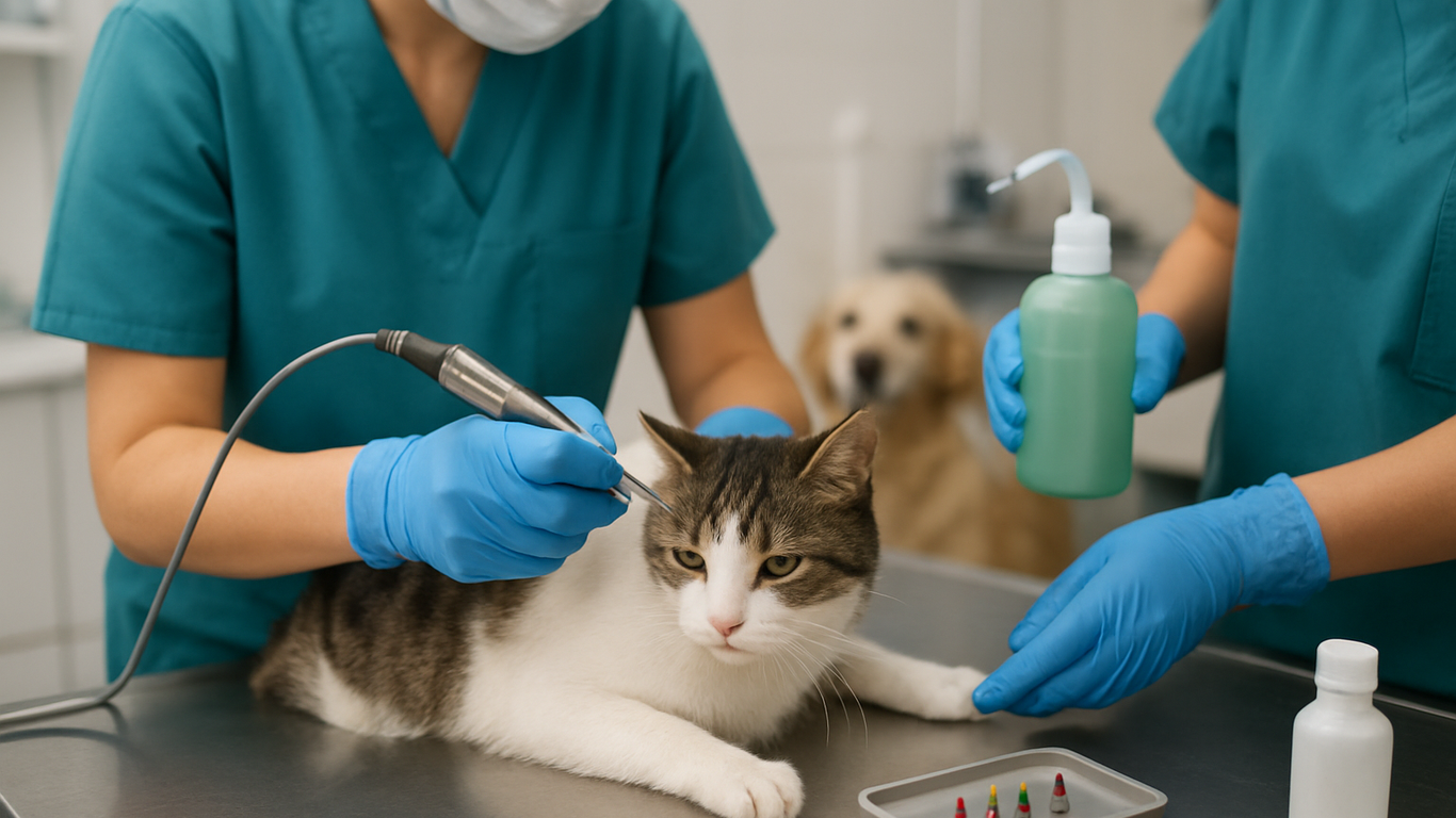 Désinfection et stérilisation du matériel de tatouage vétérinaire