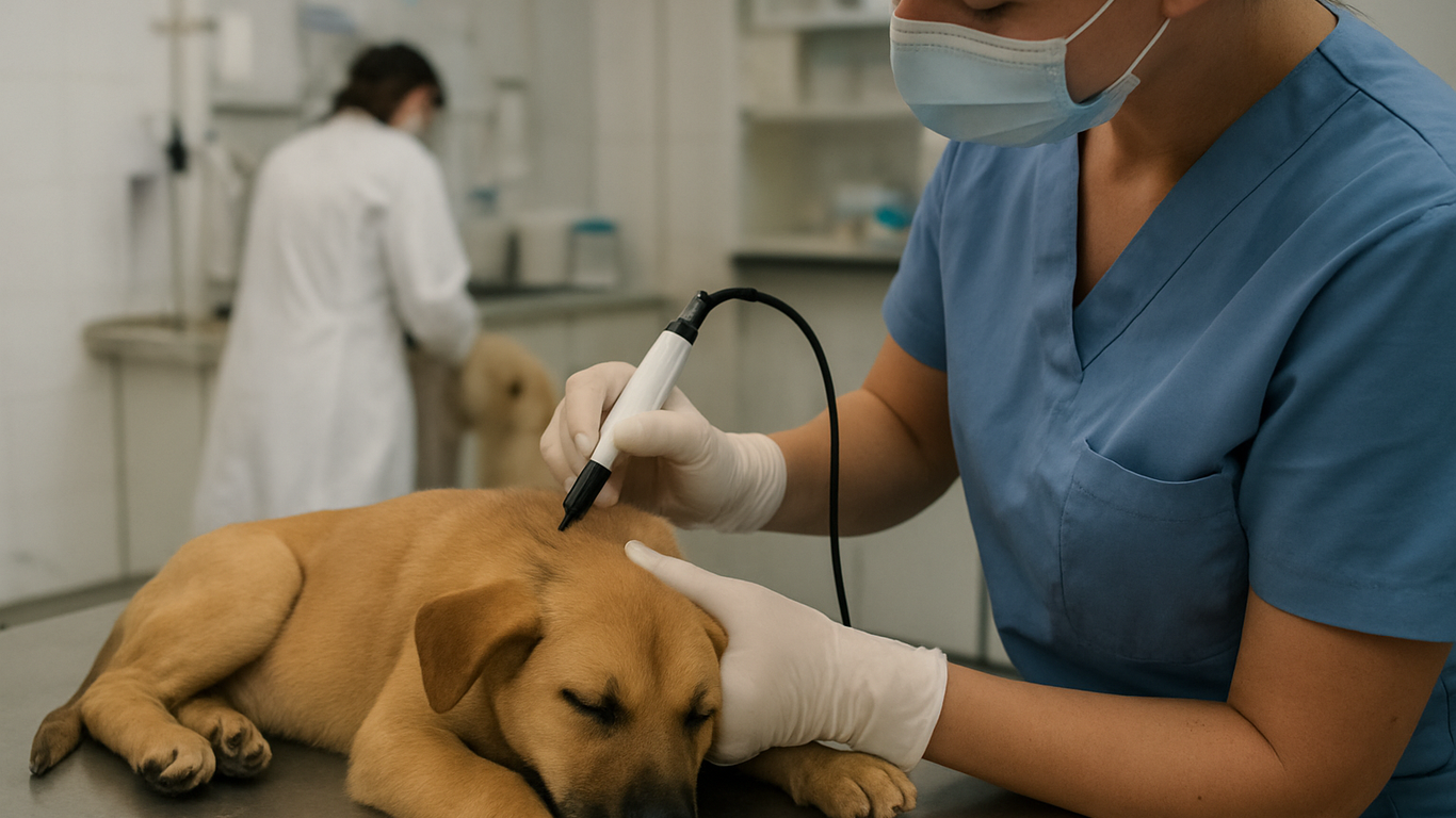 Préparation avant le tatouage des animaux