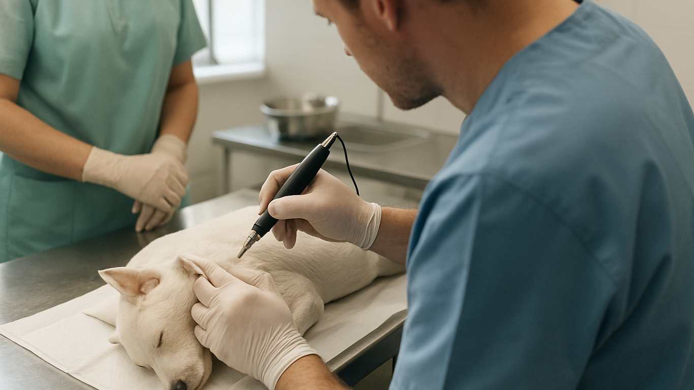 Techniques de tatouage des animaux — application précise