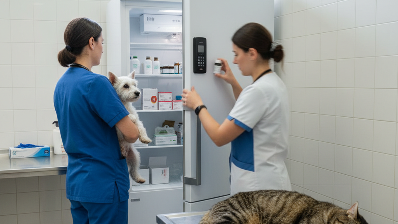 Systèmes de verrouillage et contrôle d'accès réfrigérateur médical