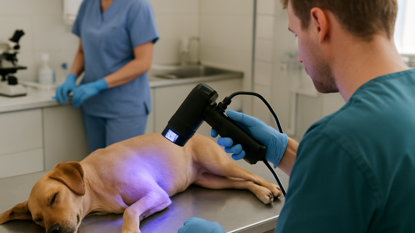 Utilisation sécurisée de la lampe de Wood en clinique vétérinaire