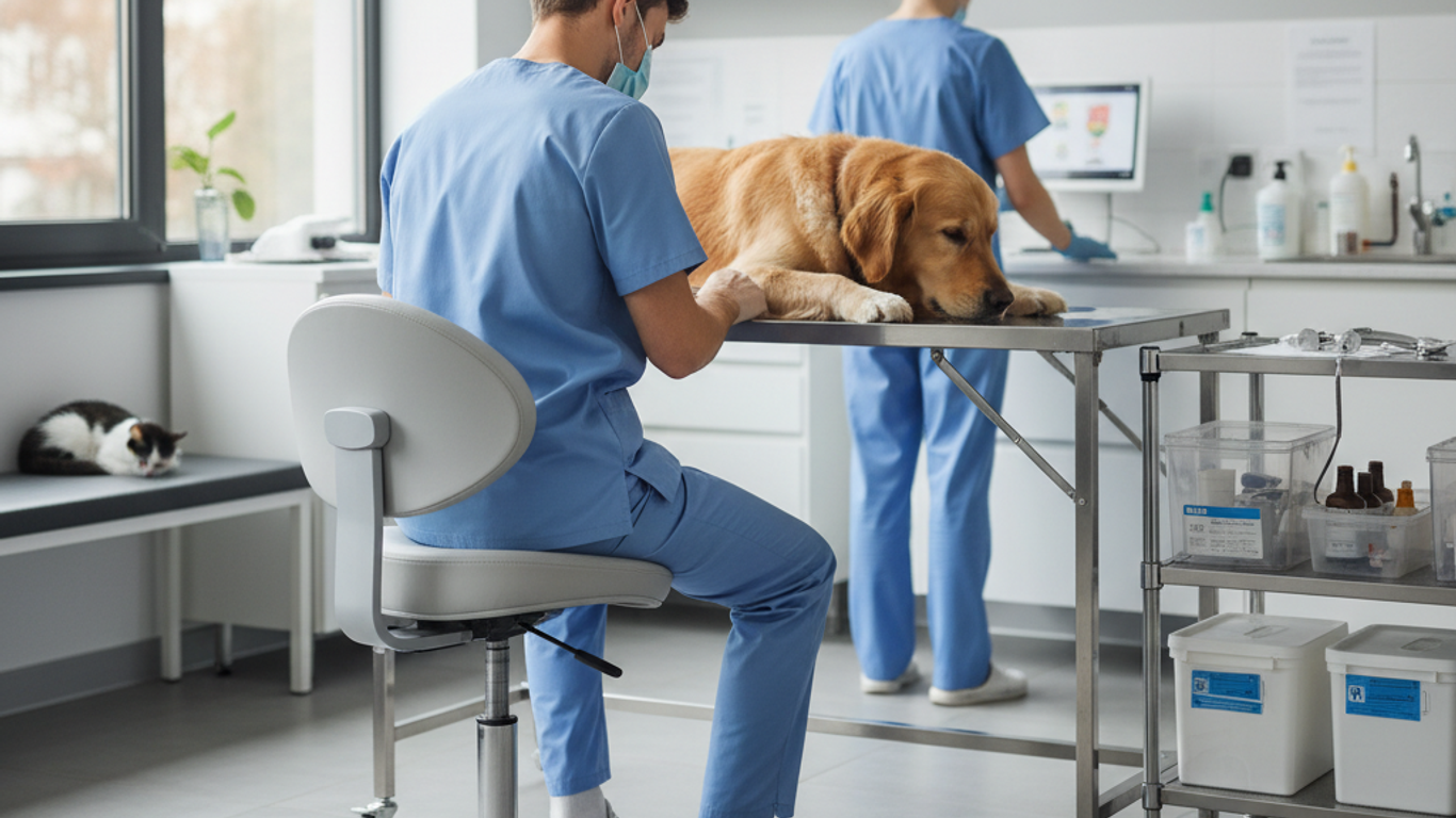 Évaluation initiale d'un siège médical vétérinaire