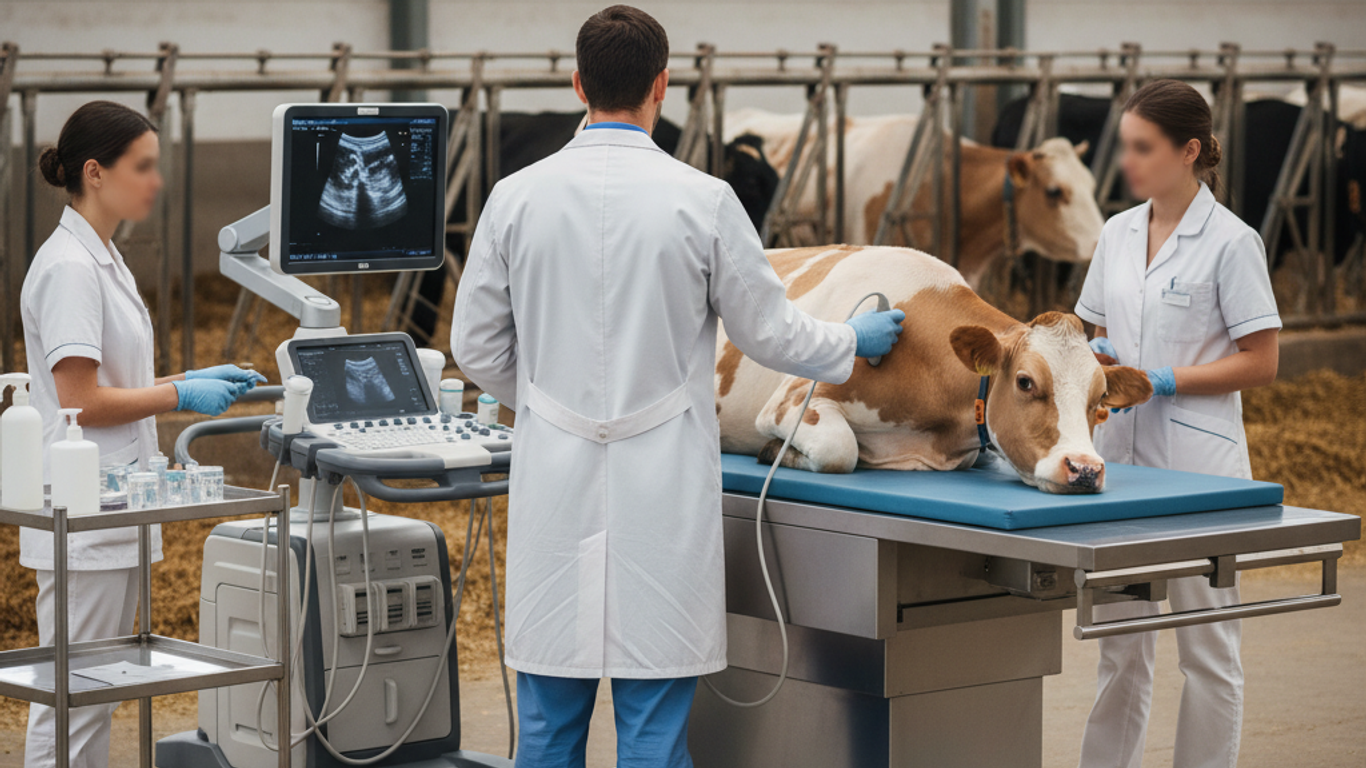 Table découpée pour échocardiographie canine